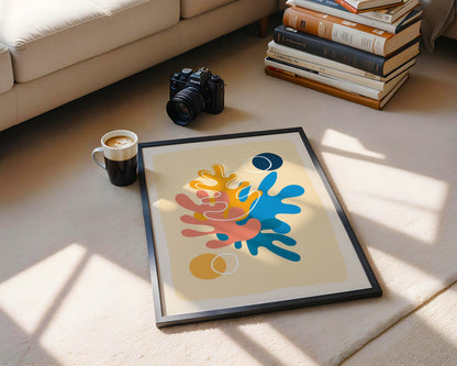Vibrant Abstract Organic Forms Framed Poster – Framed Wall Art Poster - Image 4