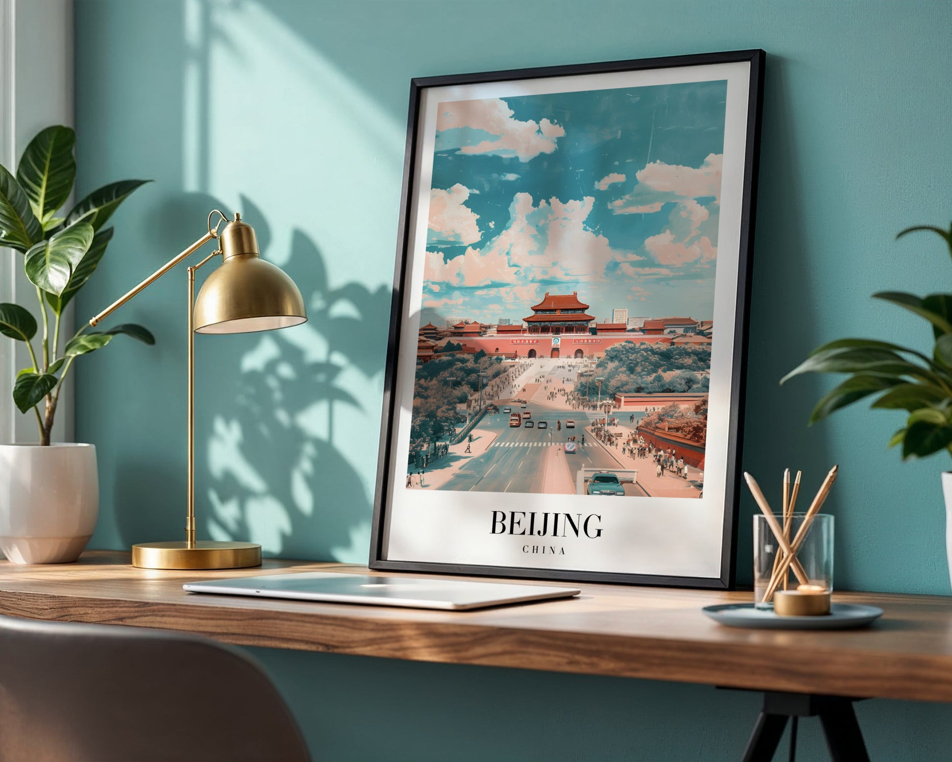 Beijing China Cityscape Framed Poster – Framed Wall Art Poster - Image 1