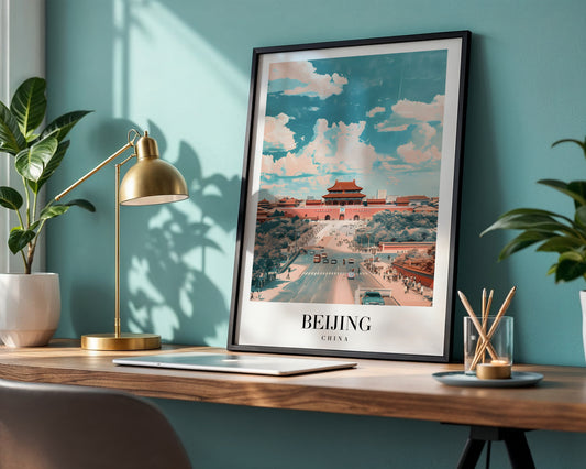 Beijing China Cityscape Framed Poster – Framed Wall Art Poster - Image 1