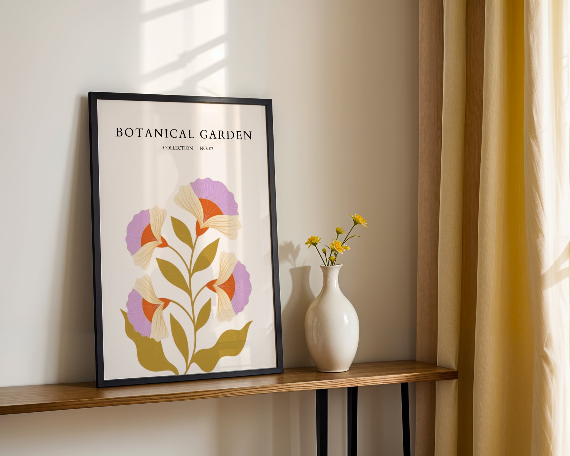 Botanical Garden Stylized Floral Framed Poster – Framed Wall Art Poster - Image 3