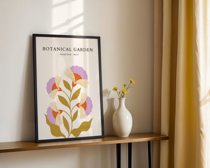 Botanical Garden Stylized Floral Framed Poster – Framed Wall Art Poster - Image 3
