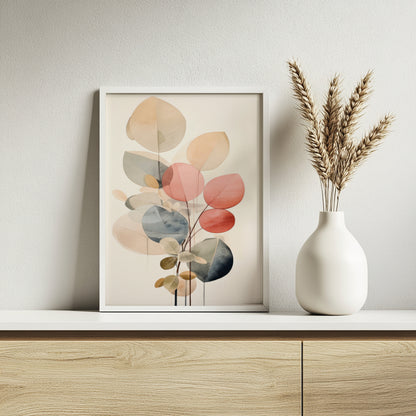 Abstract Watercolor Botanical Leaves Framed Poster Set – Framed Wall Art Poster - Image 3