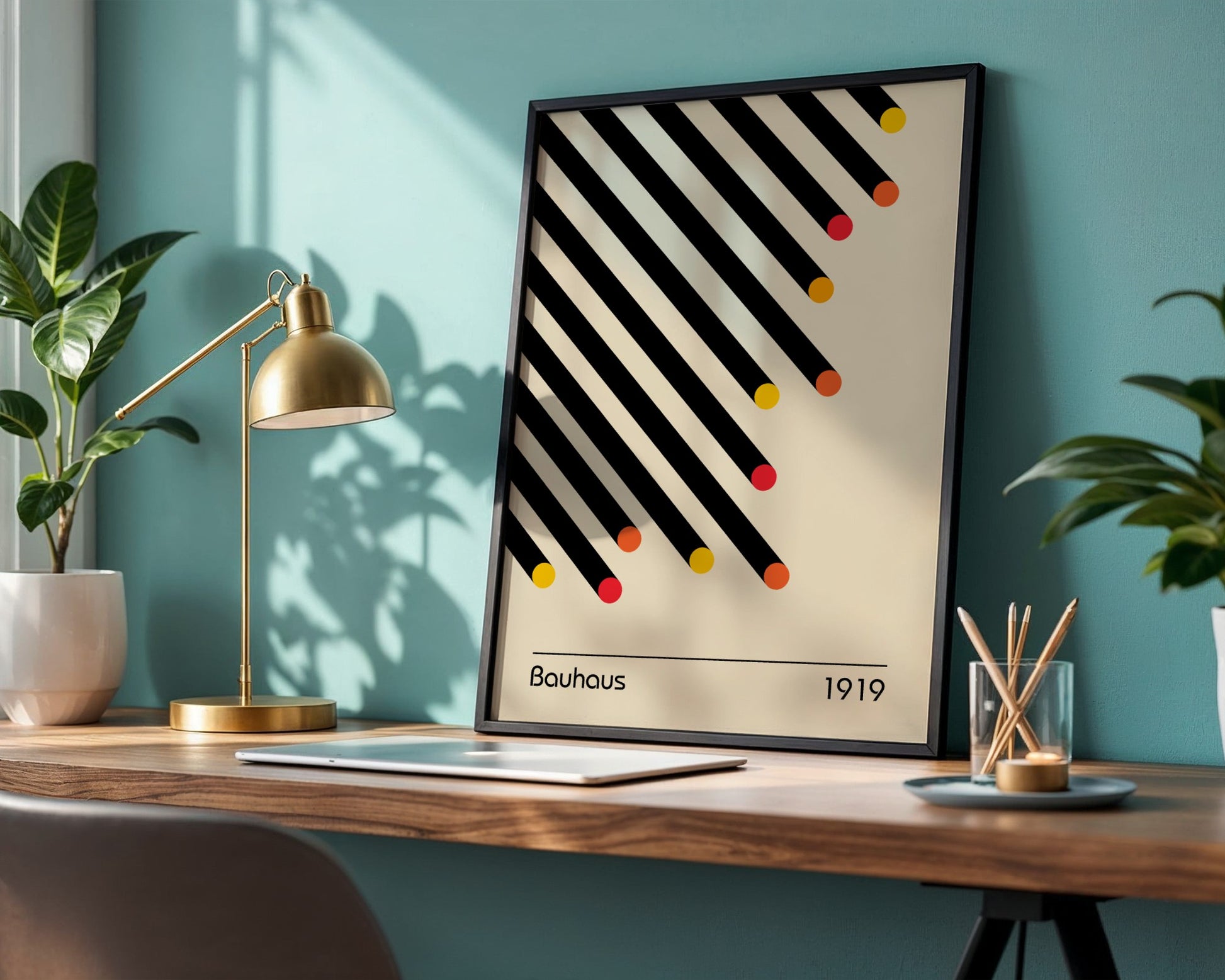 Bauhaus Bold Shapes Framed Poster - Image 3