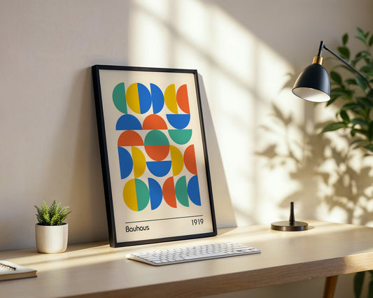 Bauhaus Rhythmic Patterns Framed Poster - Image 2