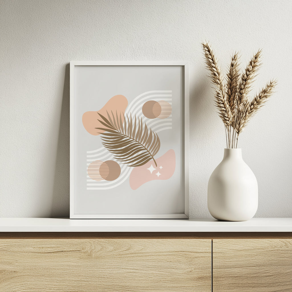 Boho Botanical Abstract & Inspirational Gallery Wall Art Set – Framed Wall Art Poster - Image 3
