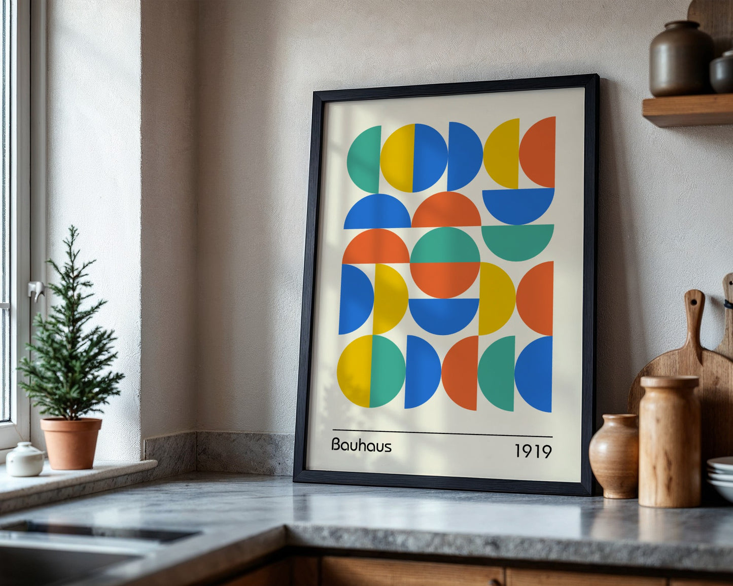 Bauhaus Rhythmic Patterns Framed Poster - Image 4