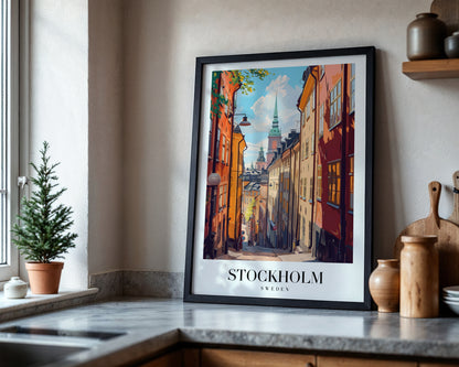 Stockholm Gamla Stan Street Framed Poster – Framed Wall Art Poster - Image 4