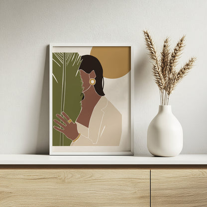 Boho Women & Botanical Art Framed Poster Set – Framed Wall Art Poster - Image 3