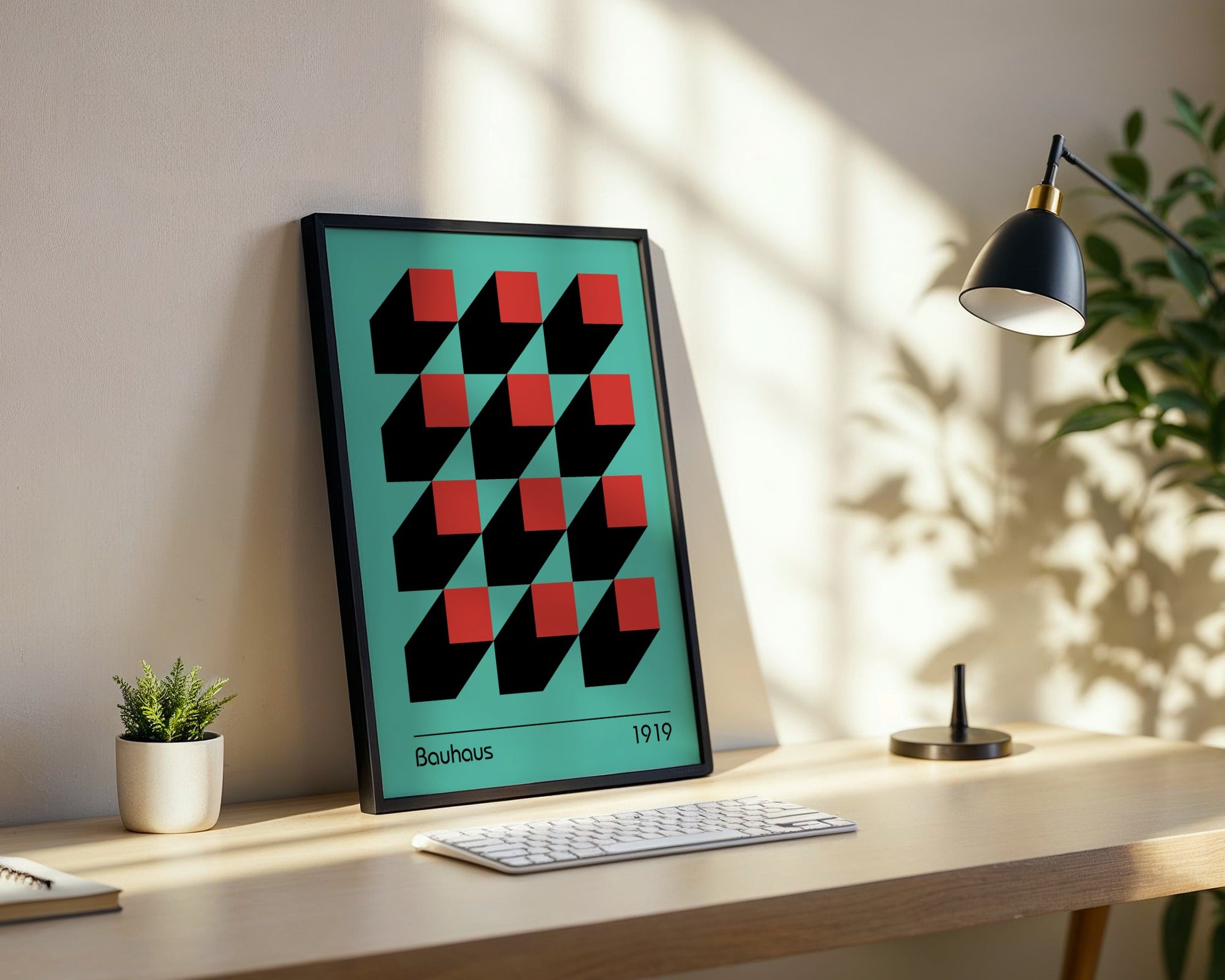 Bauhaus Asymmetric Balance Framed Poster - Image 2