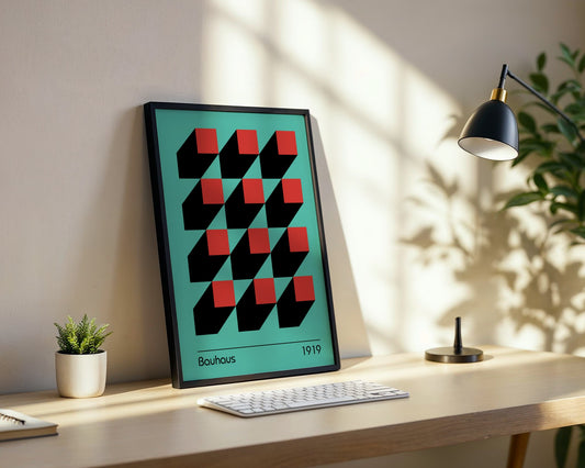 Bauhaus Asymmetric Balance Framed Poster - Image 2