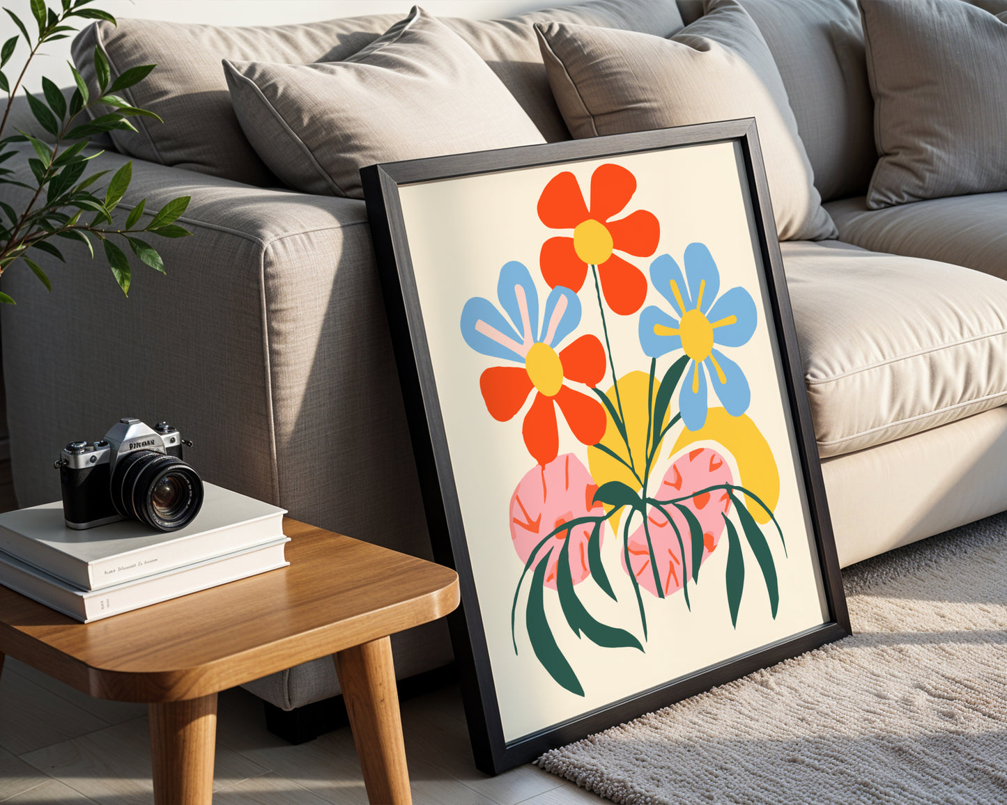 Vibrant Abstract Floral Bouquet Framed Poster – Framed Wall Art Poster - Image 2