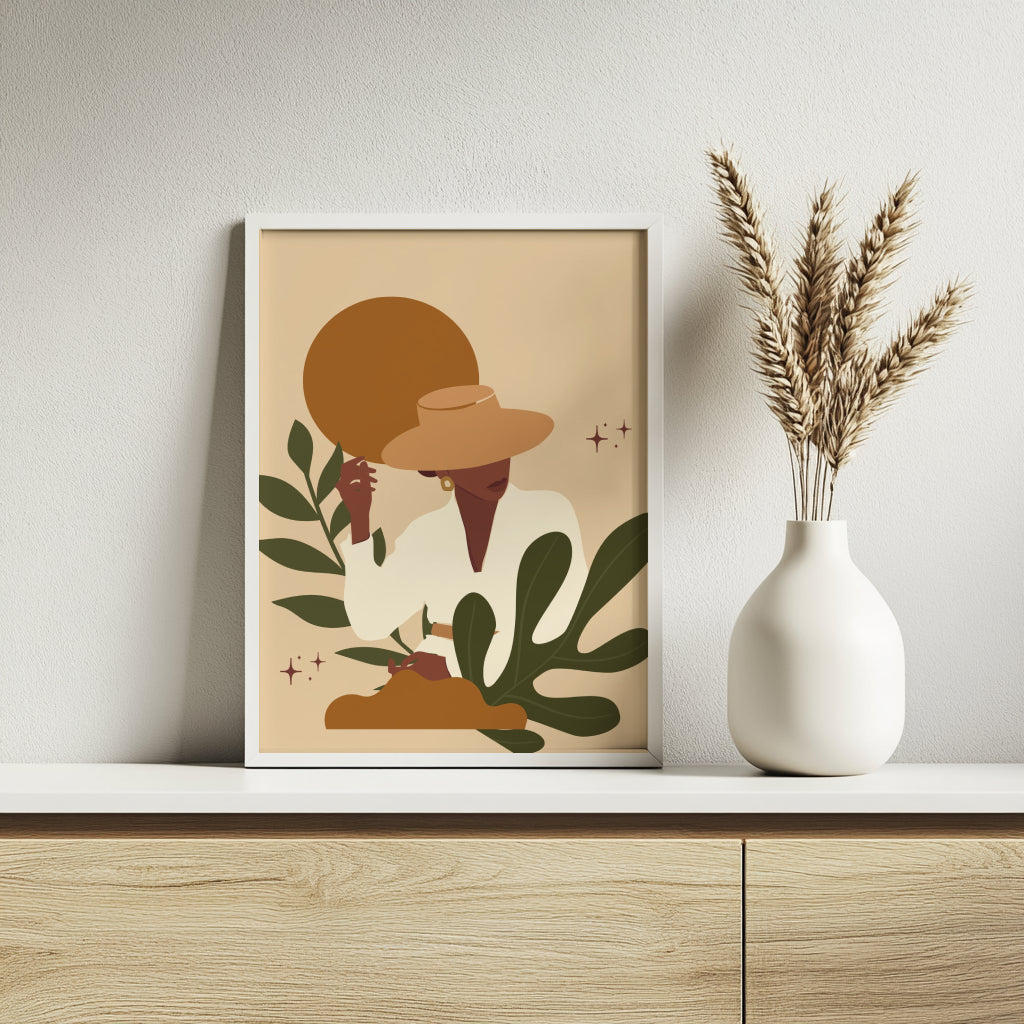 Boho Women & Botanical Art Framed Poster Set – Framed Wall Art Poster - Image 2