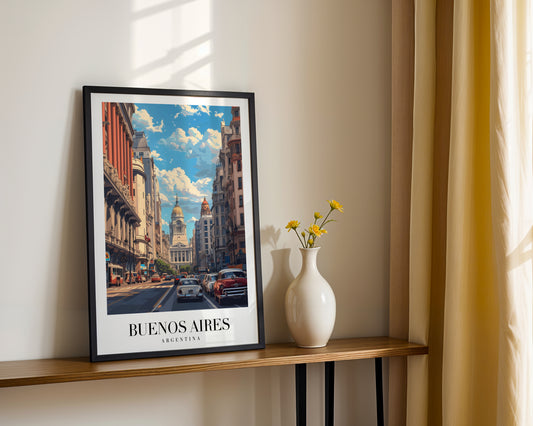 Buenos Aires Street Scene Framed Poster – Framed Wall Art Poster - Image 2