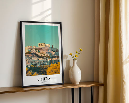 Athens Acropolis Greece Framed Wall Art – Framed Wall Art Poster - Image 2