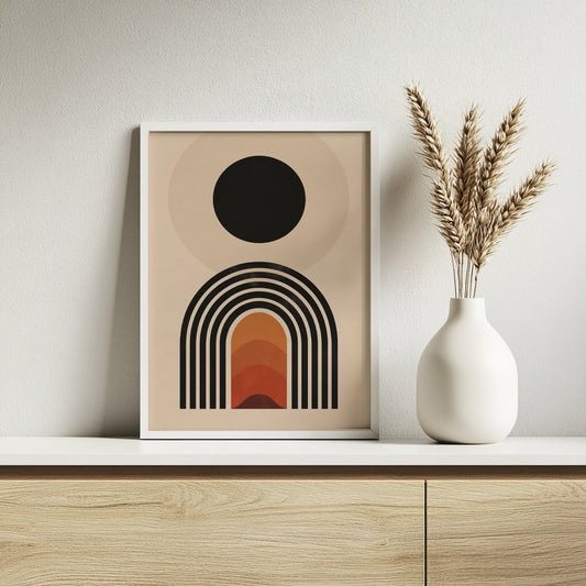 Modern Abstract Boho Arches Wall Art Set – Framed Wall Art Poster - Image 2