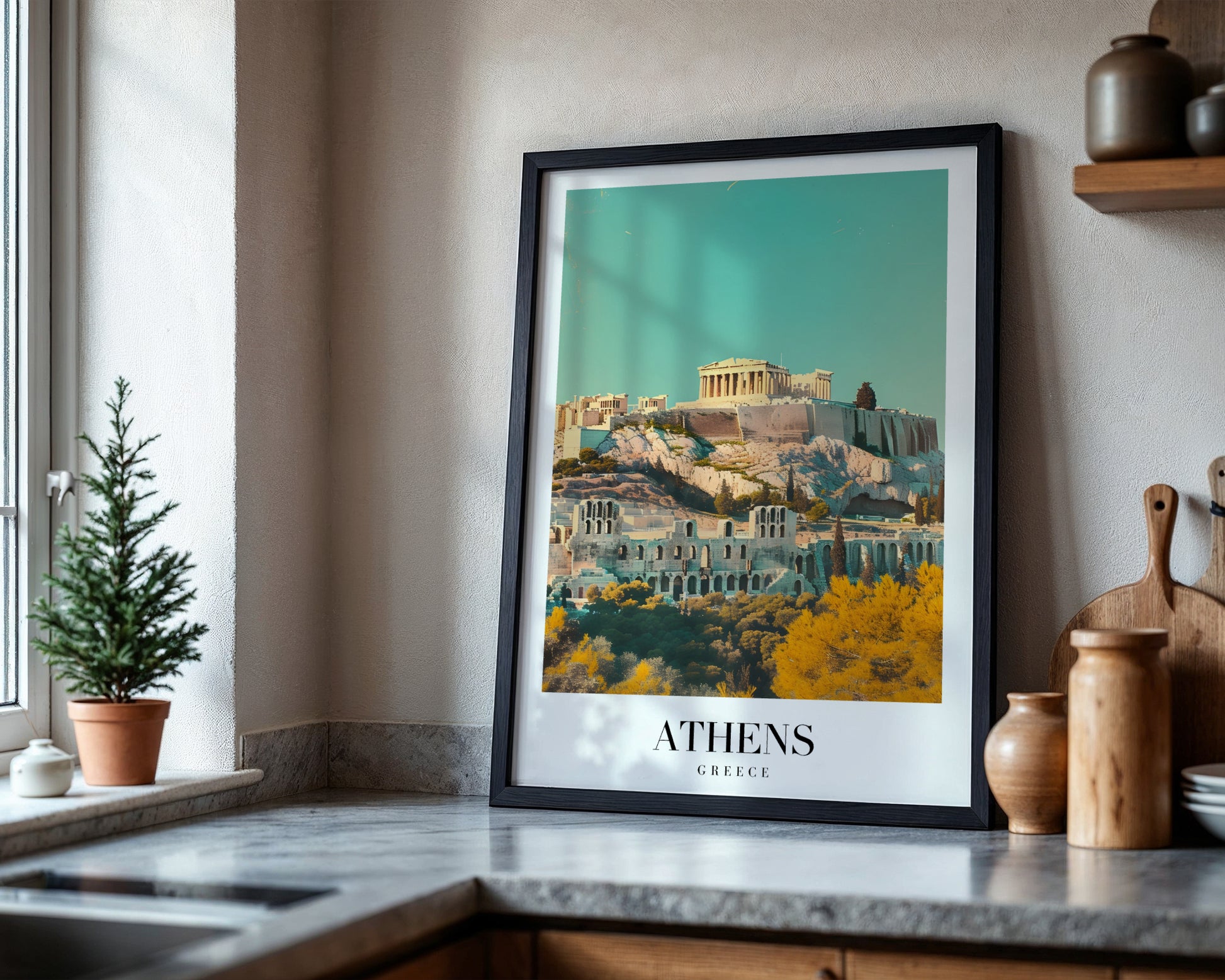 Athens Acropolis Greece Framed Wall Art – Framed Wall Art Poster - Image 4