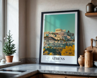 Athens Acropolis Greece Framed Wall Art – Framed Wall Art Poster - Image 4