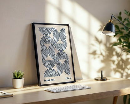 Bauhaus 1923 Geometric Arches Framed Poster - Image 2