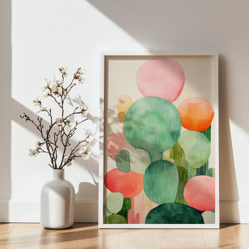 Sage Green Abstract Botanical Framed Poster - Image 3