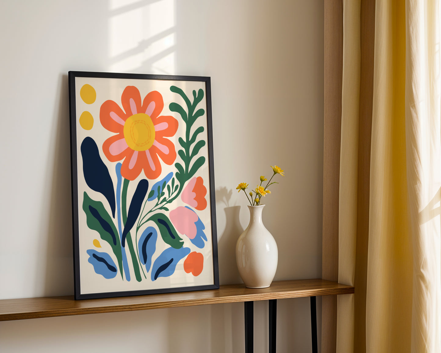 Vibrant Abstract Floral Meadow Framed Poster – Framed Wall Art Poster - Image 3
