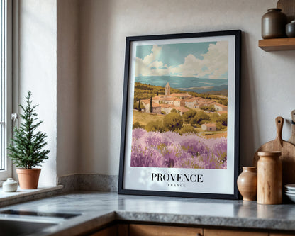 Provence Lavender Fields Village Framed Poster – Framed Wall Art Poster - Image 4