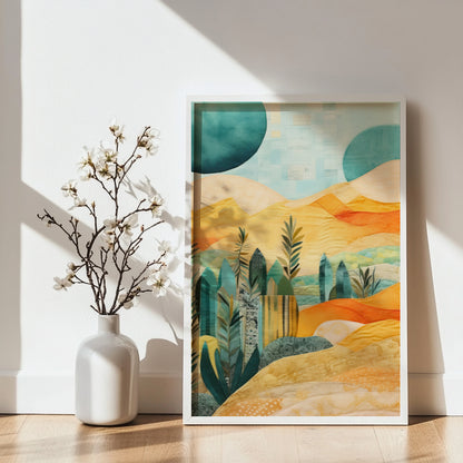 Terracotta Organic Shapes Framed Poster - Image 3