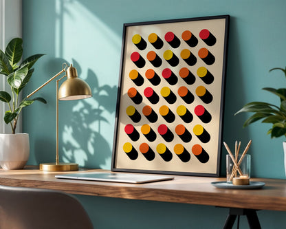 Bauhaus Circular Forms Framed Poster - Image 3