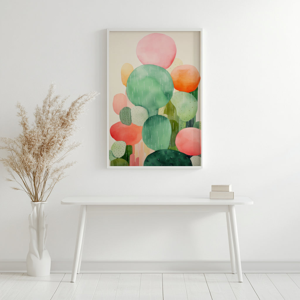 Sage Green Abstract Botanical Framed Poster - Image 2