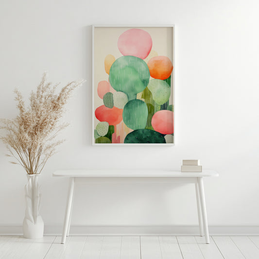 Sage Green Abstract Botanical Framed Poster - Image 2