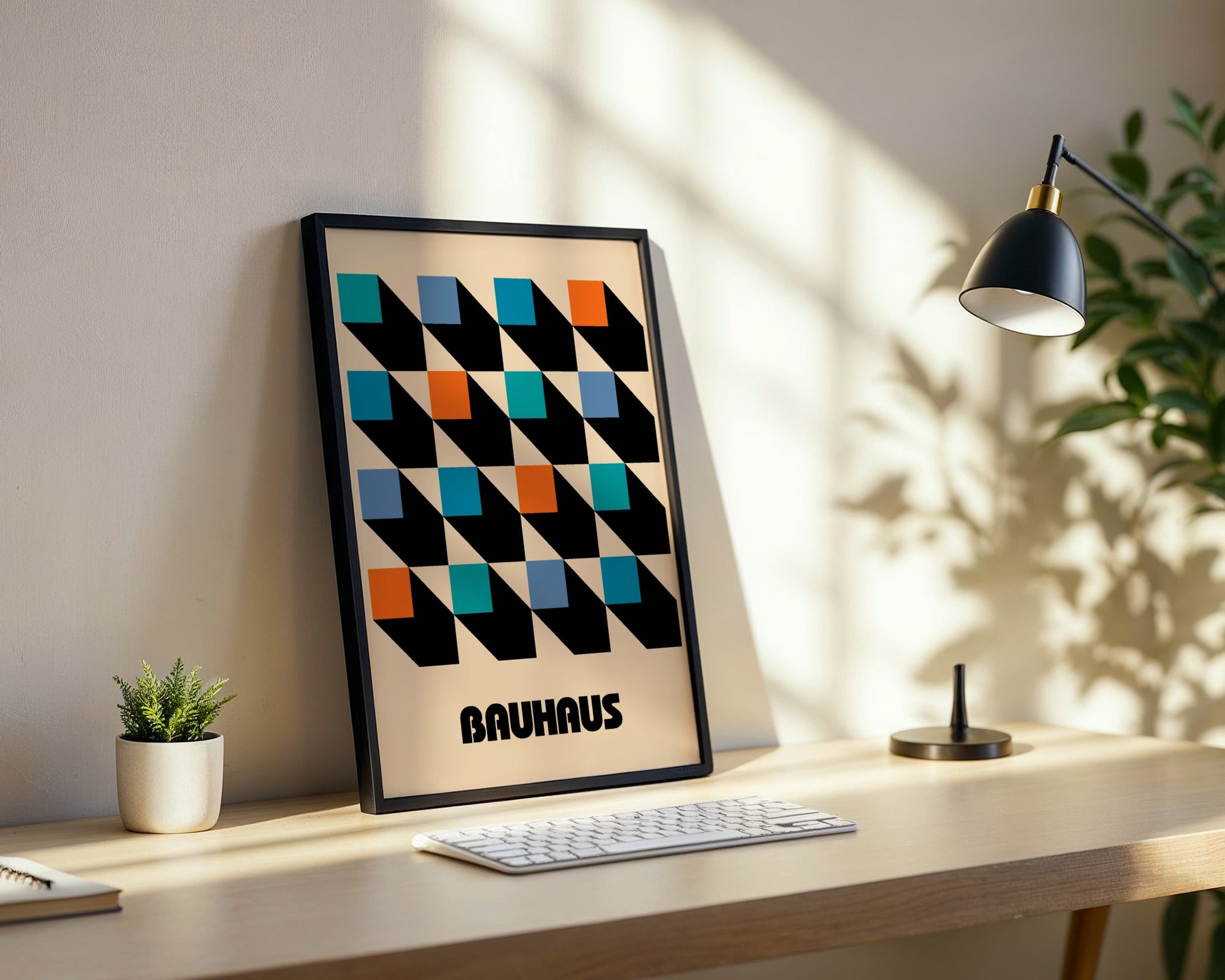 Bauhaus Minimalist Composition Framed Poster - Image 2