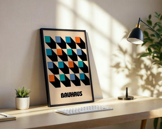 Bauhaus Minimalist Composition Framed Poster - Image 2