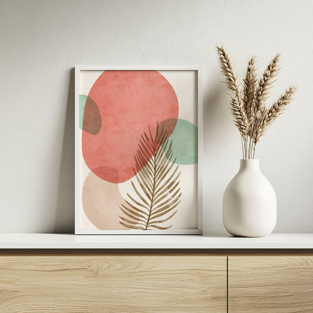 Boho Abstract Botanical Organic Shapes Framed Poster Set – Framed Wall Art Poster - Image 4