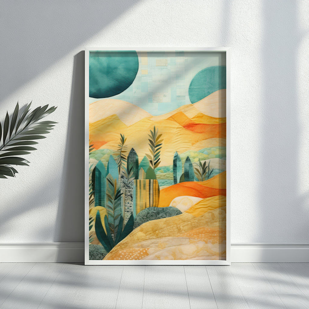 Terracotta Organic Shapes Framed Poster - Image 1