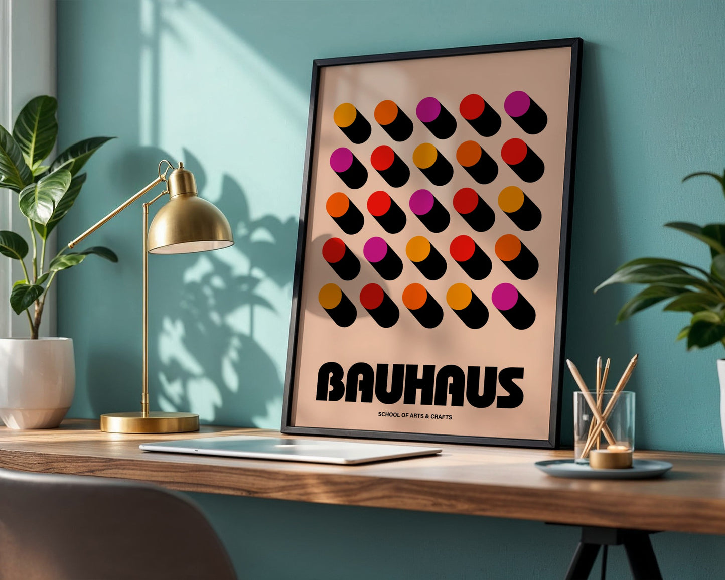 Bauhaus Balanced Composition Framed Poster - Image 3