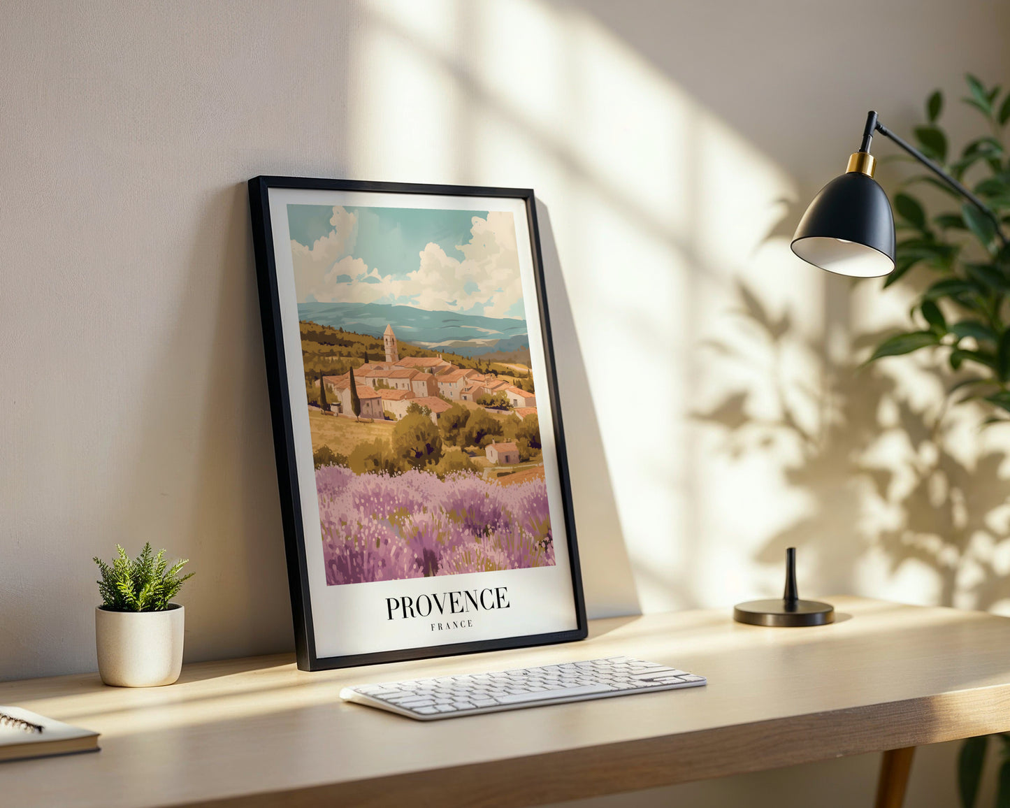 Provence Lavender Fields Village Framed Poster – Framed Wall Art Poster - Image 3