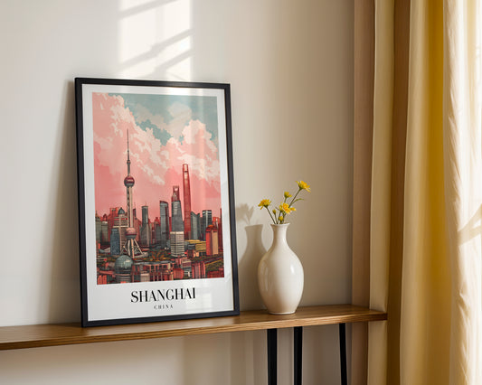 Shanghai China Cityscape Framed Poster – Framed Wall Art Poster - Image 2