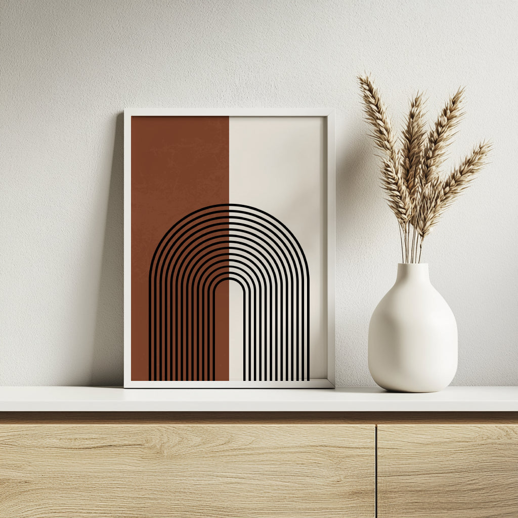 Modern Abstract Boho Arches Wall Art Set – Framed Wall Art Poster - Image 4