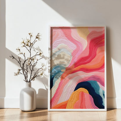 Terracotta Desert Abstract Framed Poster - Image 3