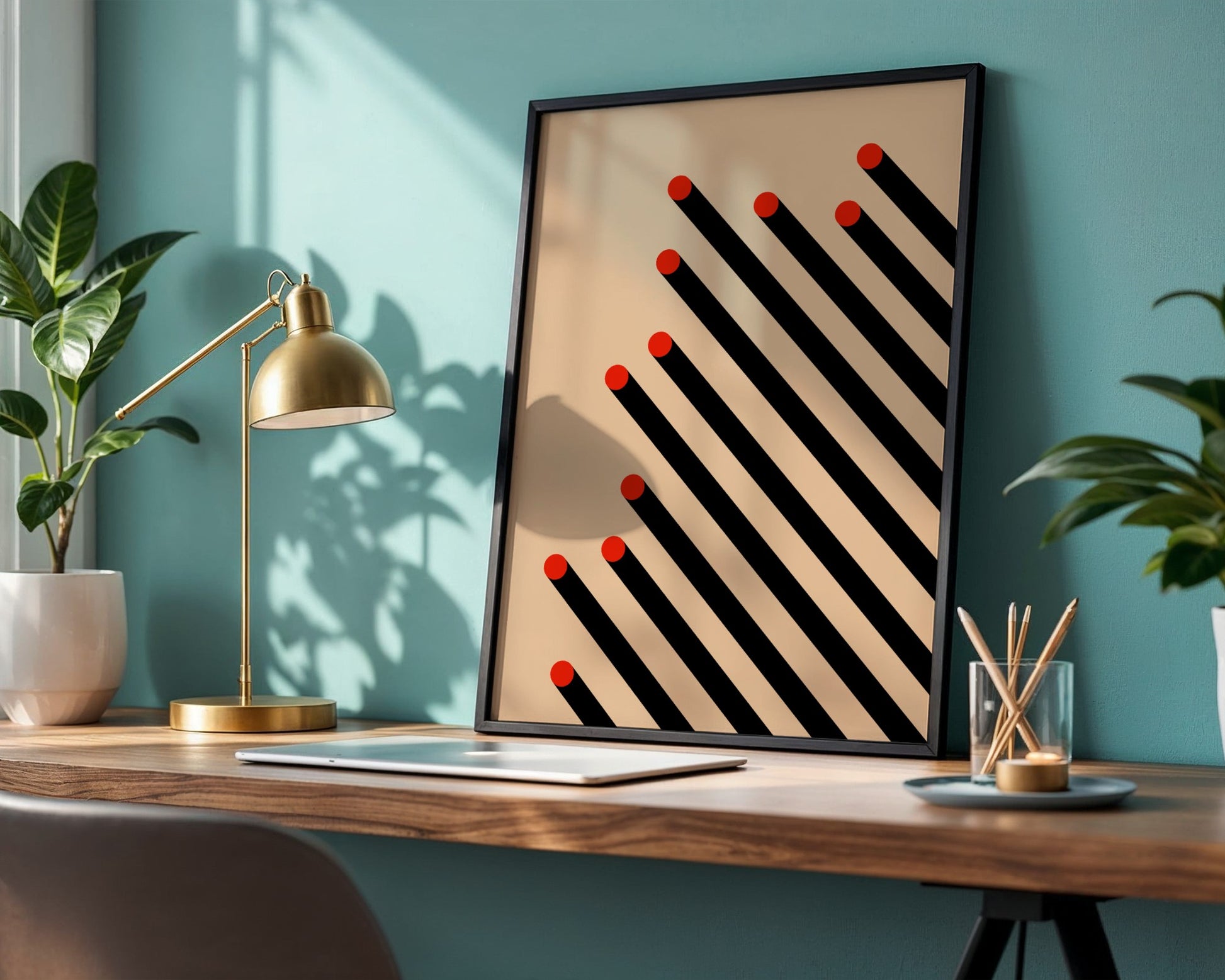 Bauhaus Grid System Framed Poster - Image 3