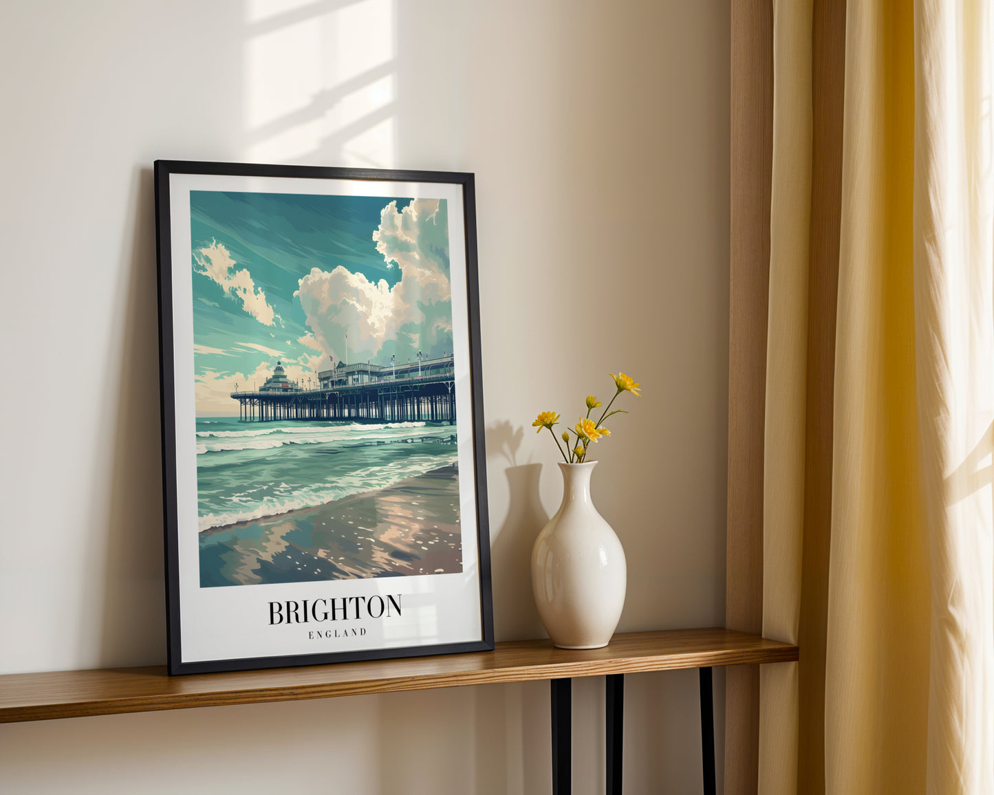Brighton Pier England Coastal Framed Poster – Framed Wall Art Poster - Image 2