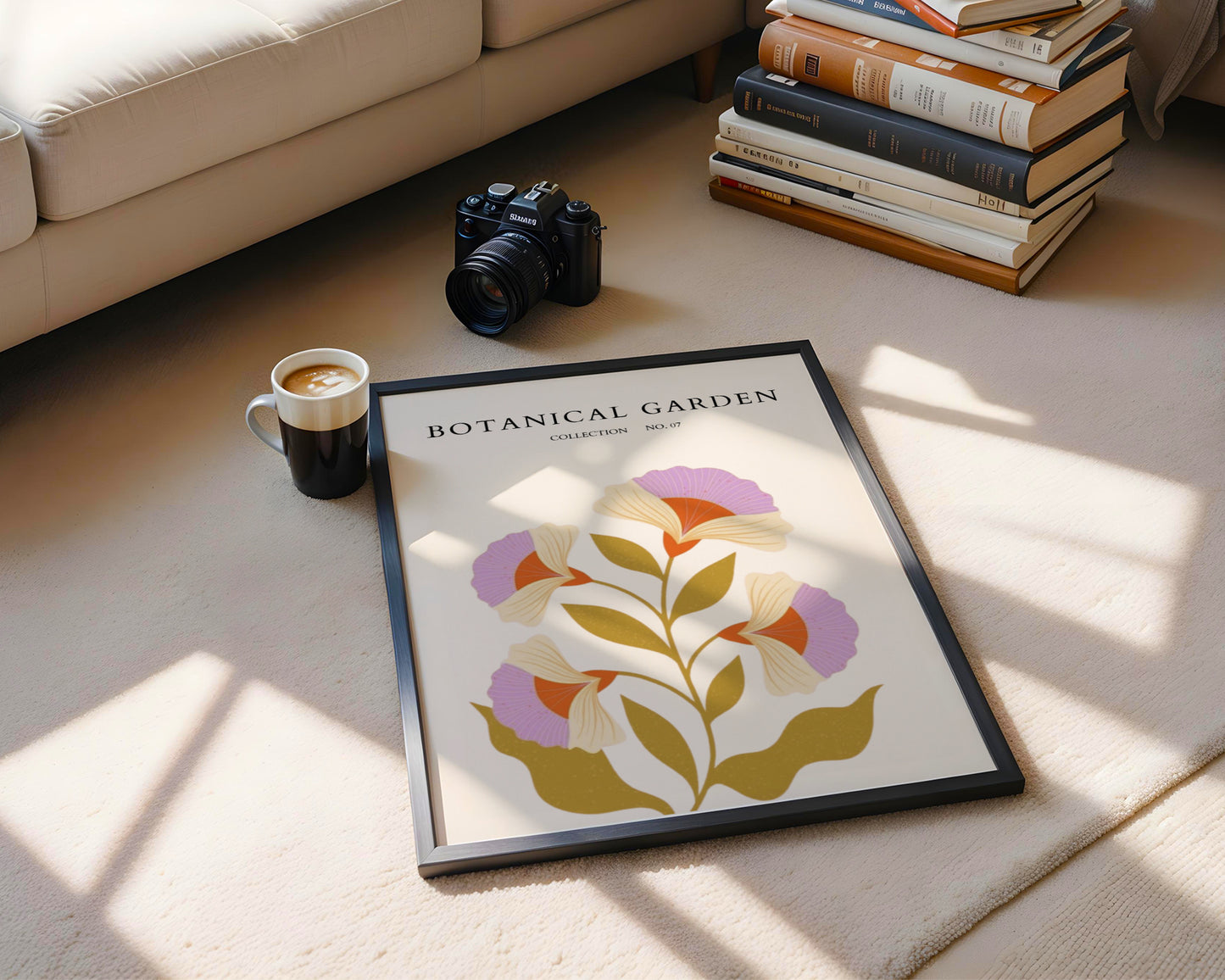 Botanical Garden Stylized Floral Framed Poster – Framed Wall Art Poster - Image 4
