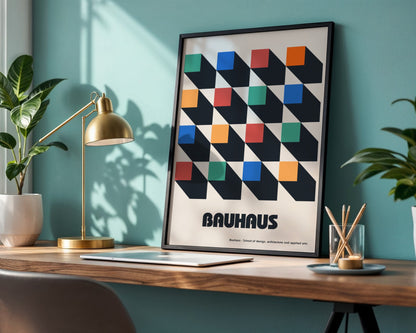 Bauhaus Geometric Abstraction Framed Poster - Image 3