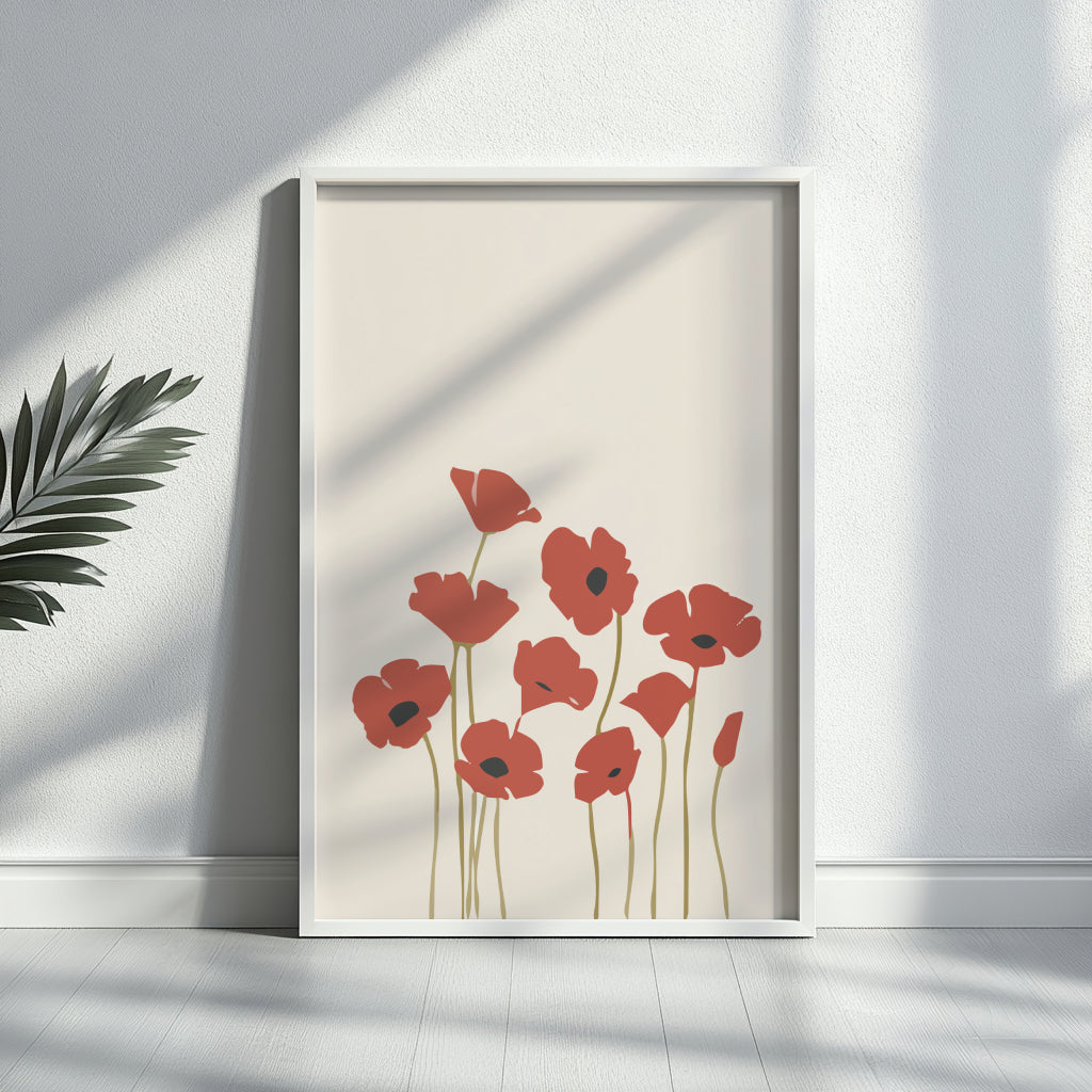 Blush Pink Abstract Curves Framed Poster - Image 1