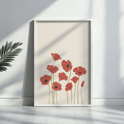Blush Pink Abstract Curves Framed Poster - Image 1