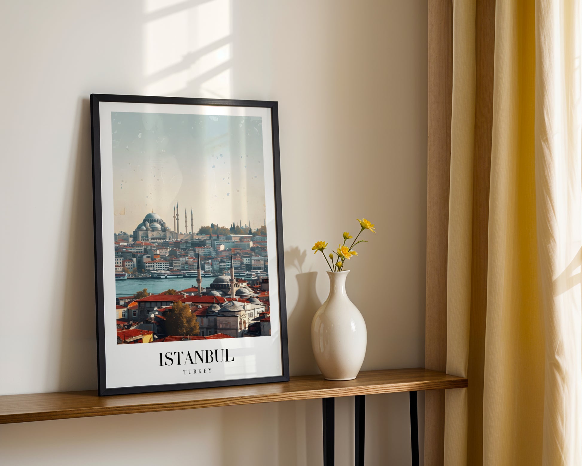 Istanbul Turkey Cityscape Framed Poster – Framed Wall Art Poster - Image 2