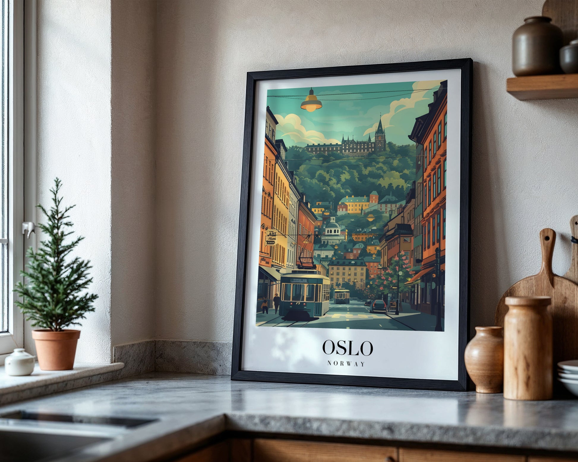 Oslo Norway Cityscape Framed Poster – Framed Wall Art Poster - Image 4