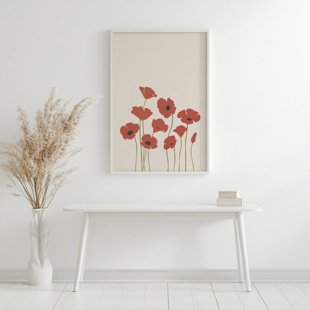 Blush Pink Abstract Curves Framed Poster - Image 2