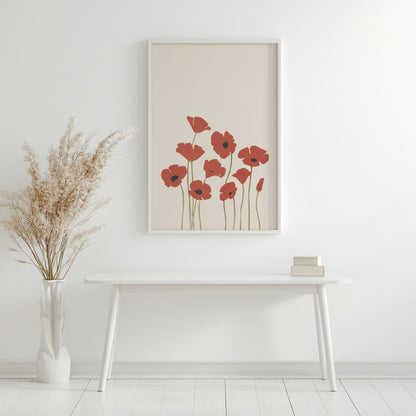 Blush Pink Abstract Curves Framed Poster - Image 2