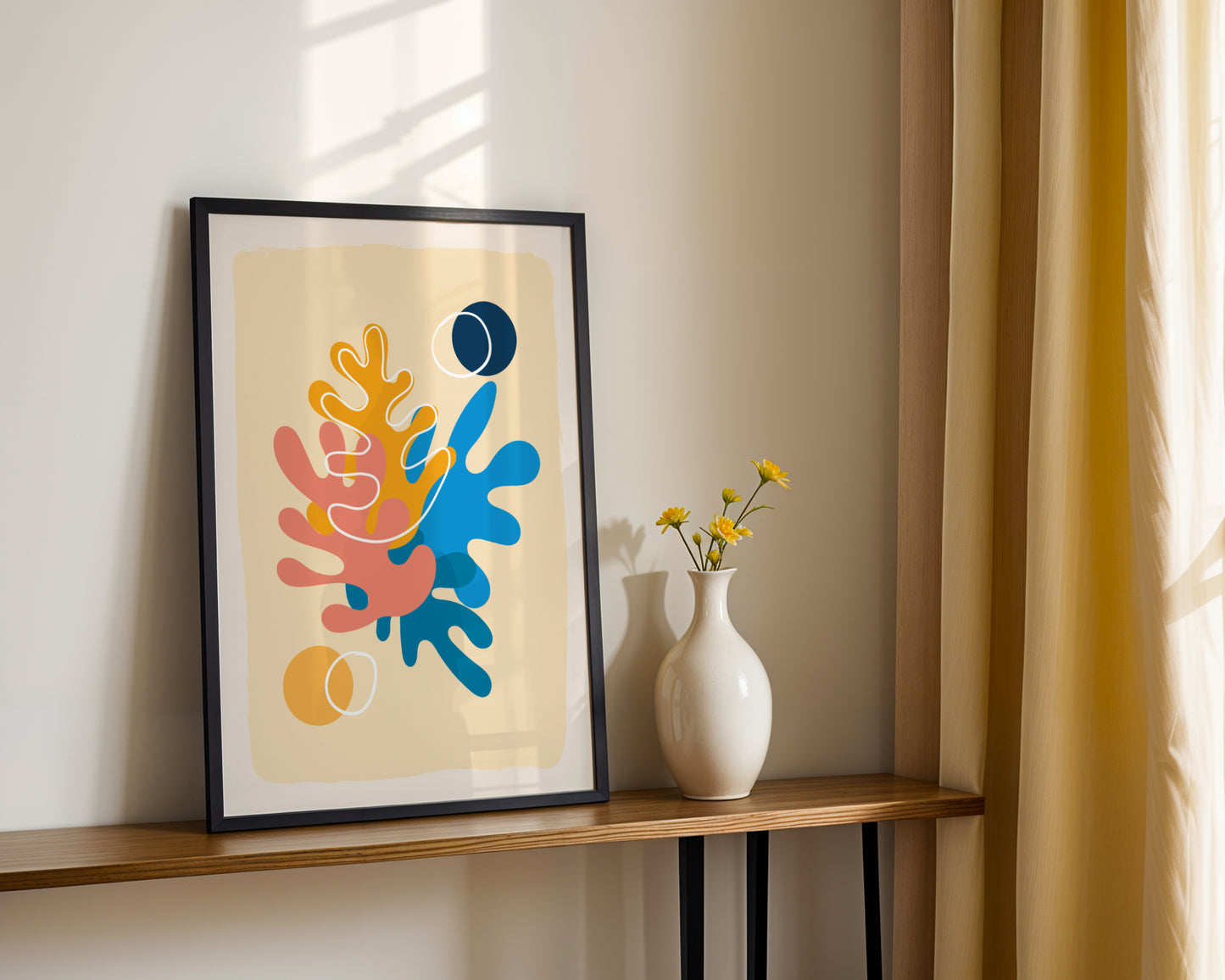 Vibrant Abstract Organic Forms Framed Poster – Framed Wall Art Poster - Image 3