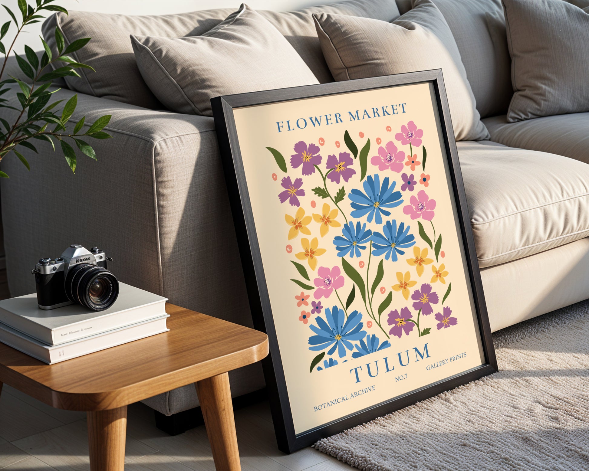 Tulum Flower Market Botanical Gallery Framed Poster – Framed Wall Art Poster - Image 2